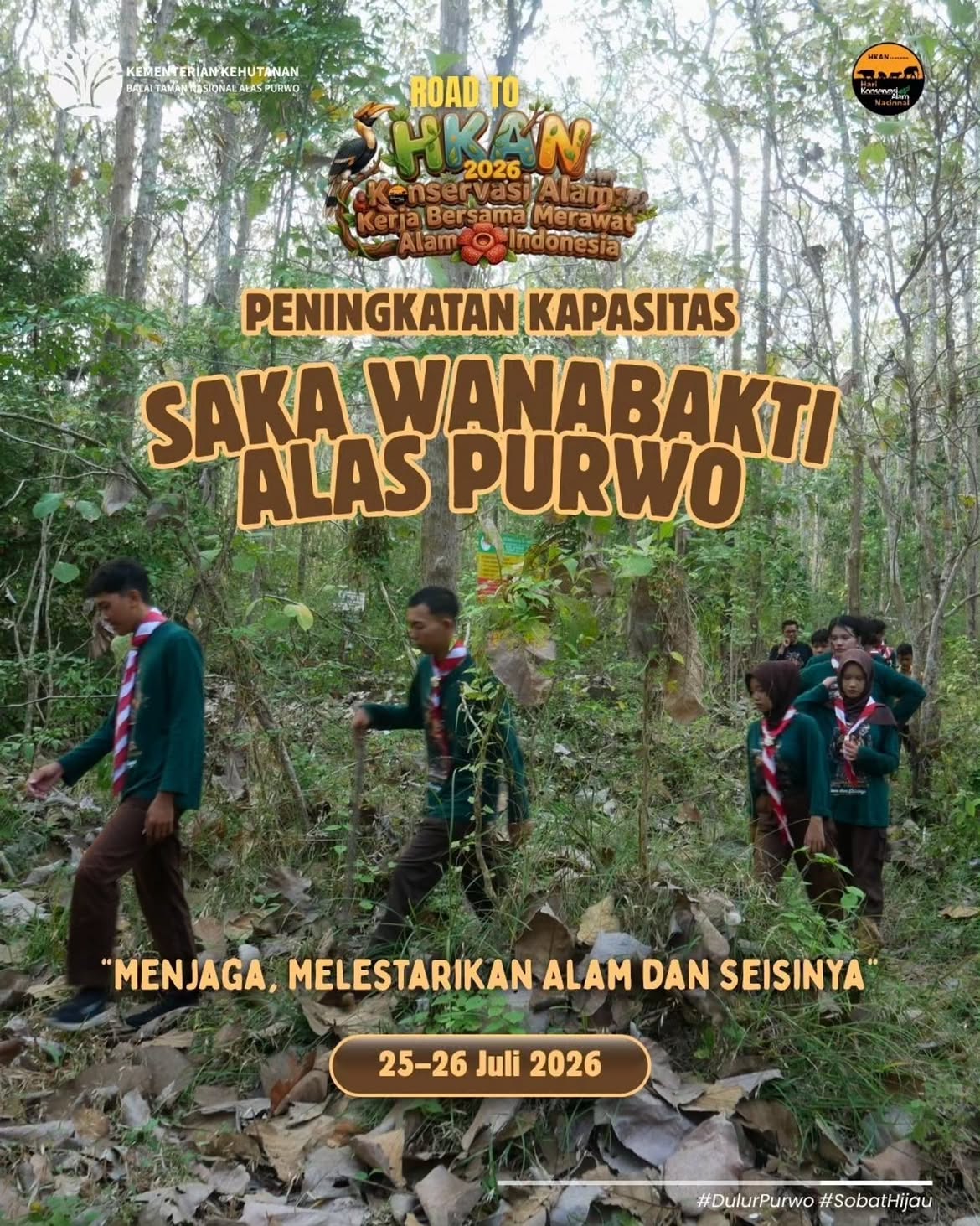 hai, dupo! 👋🌿sabtu–minggu kemarin, kakak kakak pramuka saka wanabakti pangkalan alas purwo me